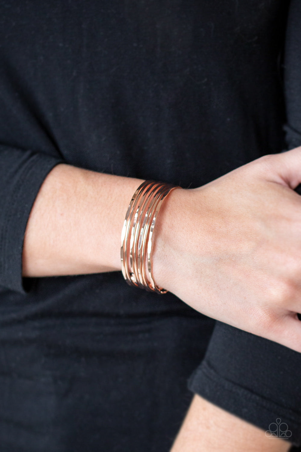 Paparazzi ♥ Timelessly Textured - Rose Gold ♥ Bracelet