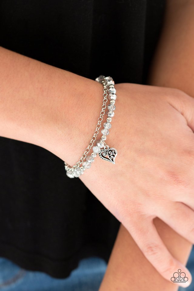 Paparazzi ♥ Rare Romance - Silver ♥ Bracelet