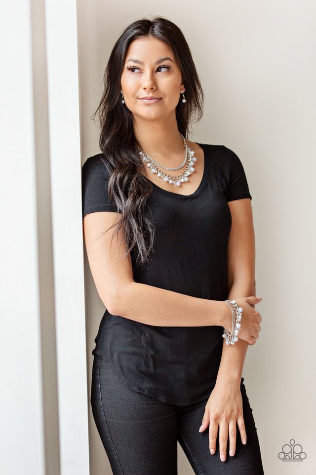 Paparazzi ♥ Let Me SEA! - White ♥ Bracelet