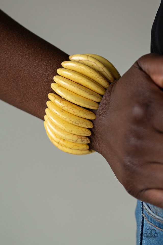 Paparazzi ♥ Naturally Nomad - Yellow ♥ Bracelet