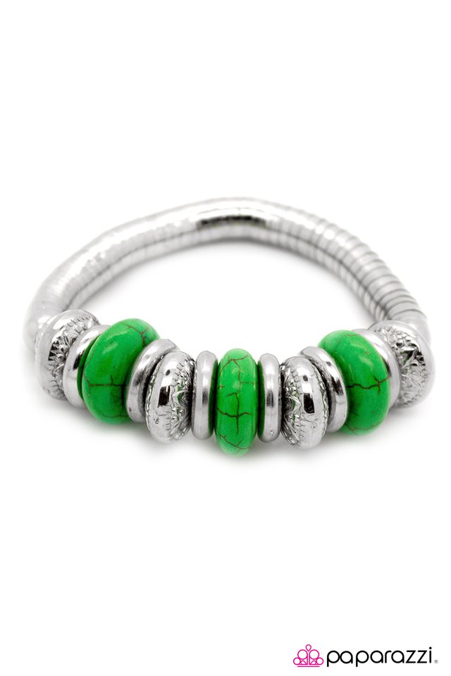 Paparazzi ♥ Go For A Spin - Green ♥ Bracelet