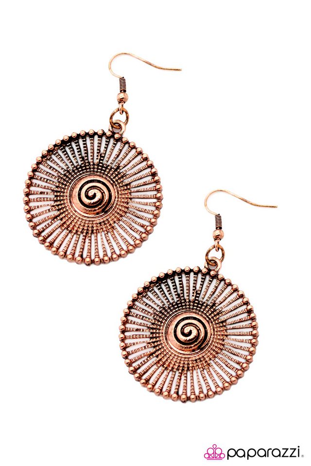 Paparazzi ♥ On Impulse - Copper ♥ Earrings