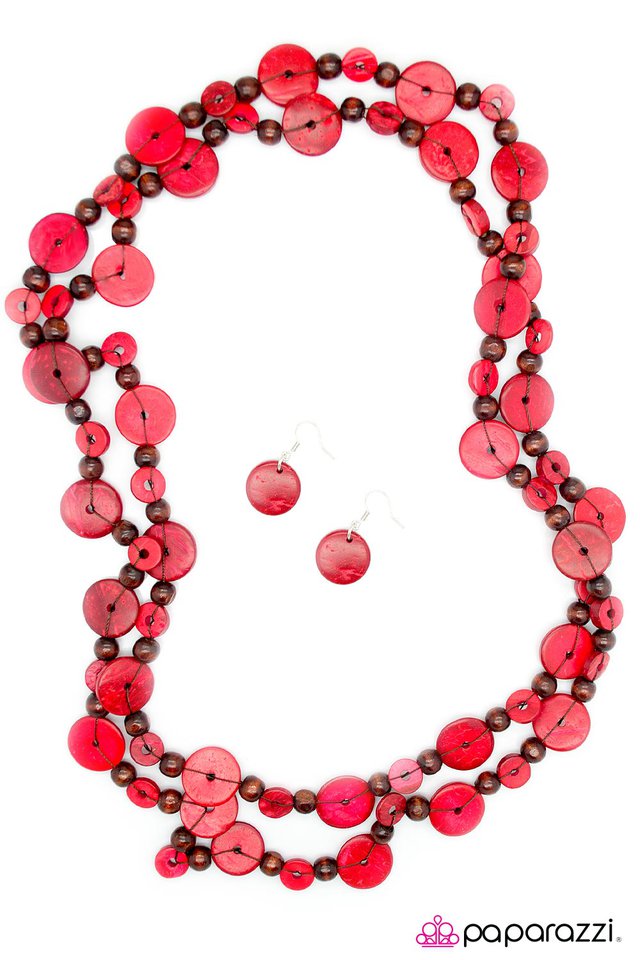 Paparazzi ♥ Into the Woods - Red ♥ Necklace