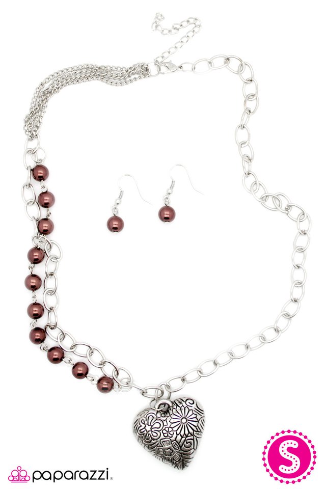 Paparazzi ♥ My Heart Is Set On You - Brown ♥ Necklace