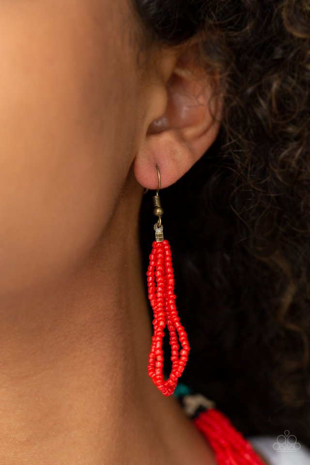 Paparazzi ♥ Rio Roamer - Red ♥ Necklace