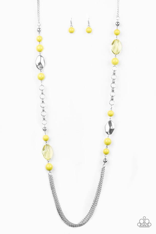 Paparazzi ♥ Marina Majesty - Yellow ♥ Necklace