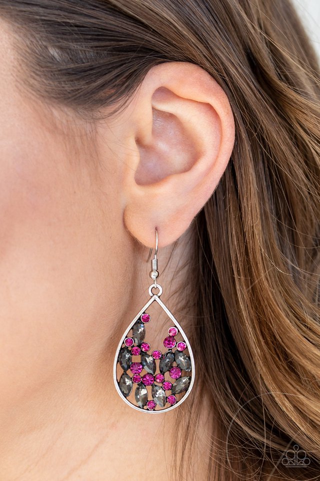 Paparazzi ♥ Cash or Crystal? - Pink ♥ Earrings