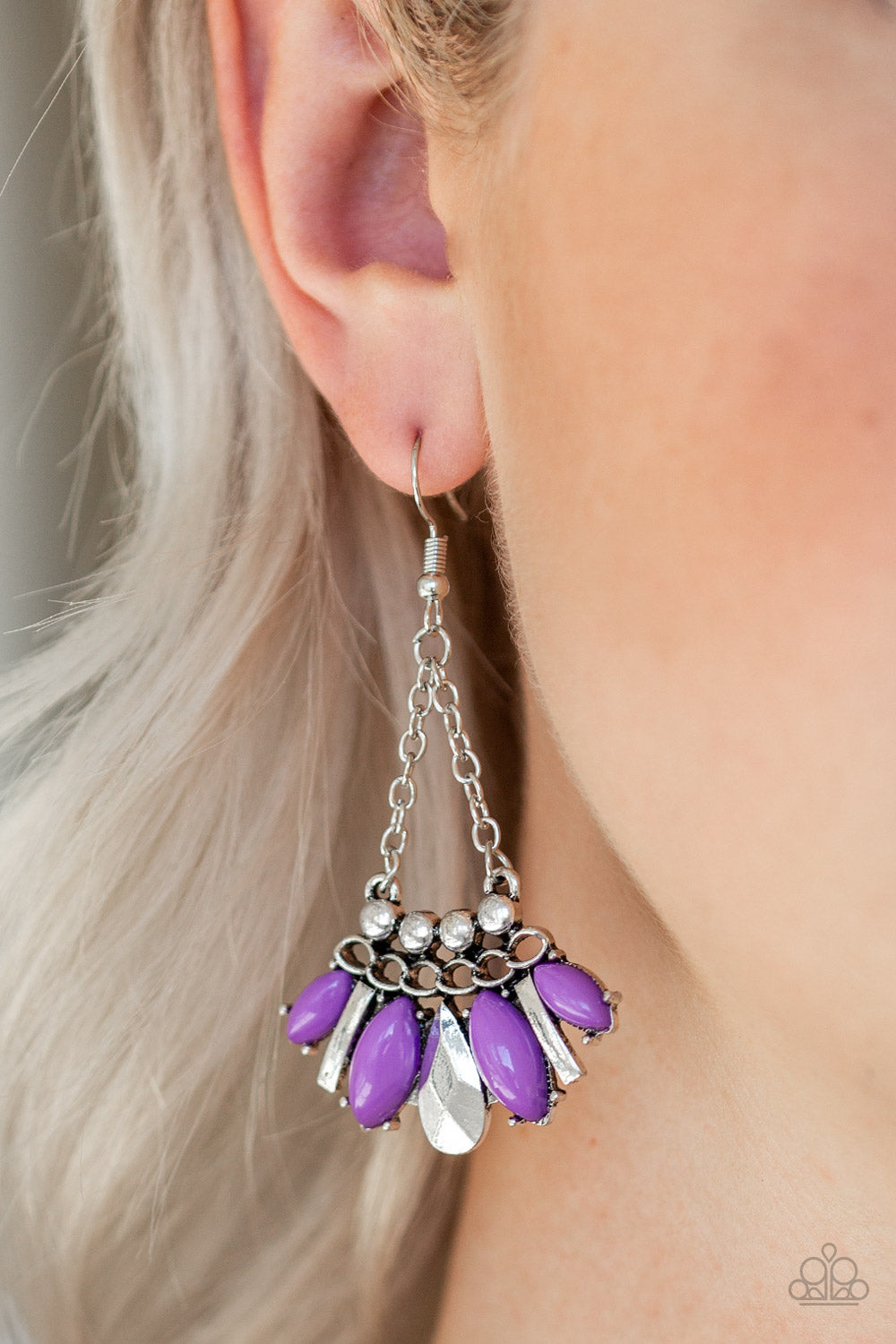 Paparazzi ♥ Terra Tribe - Purple ♥ Earrings