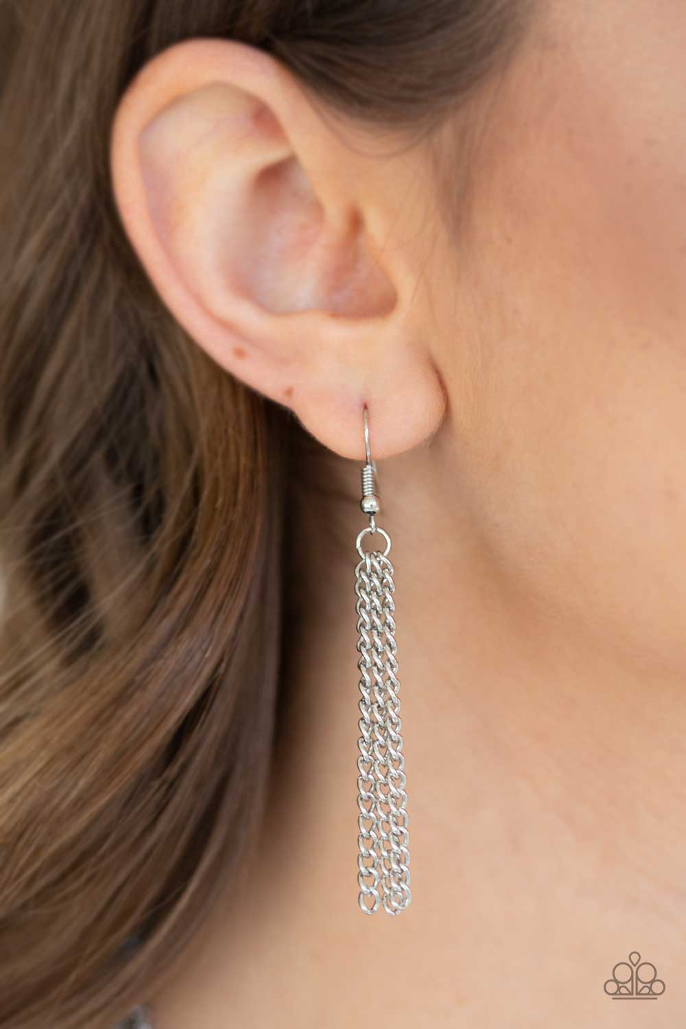 Paparazzi ♥ It Will Be Over MOON - Silver ♥ Necklace