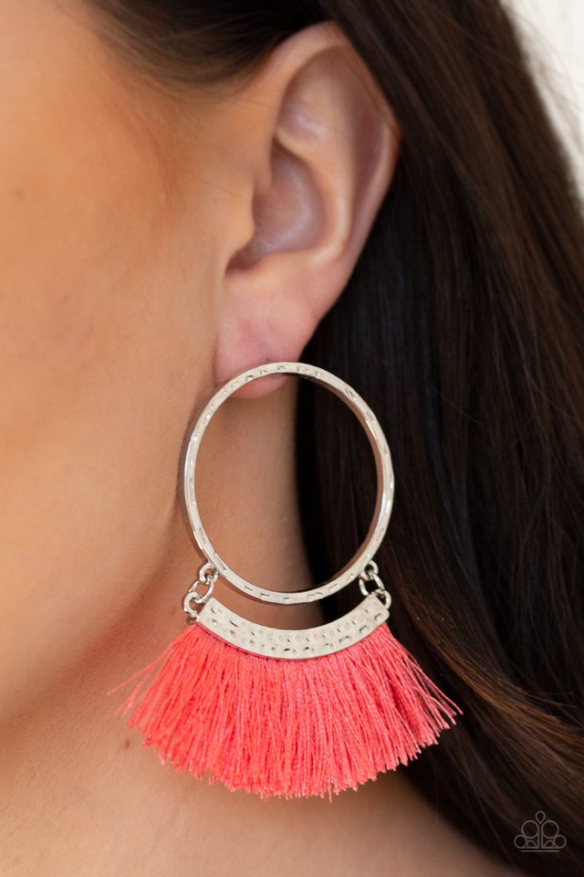 Paparazzi ♥ This Is Sparta! - Orange ♥ Post Earrings