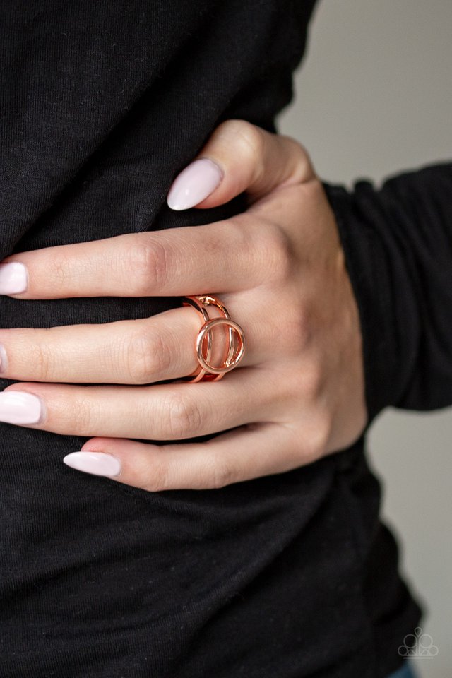 Paparazzi ♥ City Center Chic - Copper ♥ Ring
