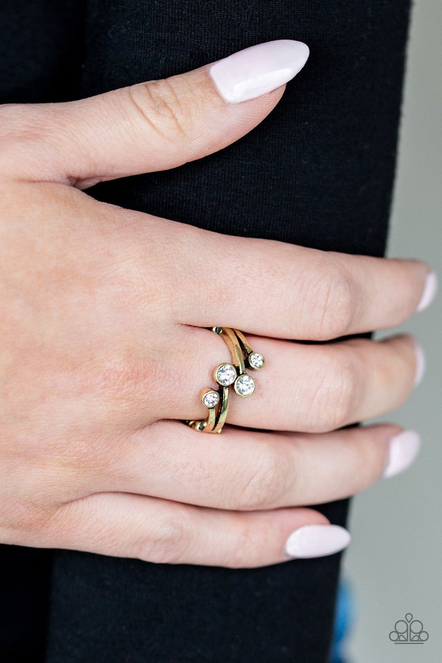 Paparazzi ♥ GLOWING Great Places - Brass ♥ Ring