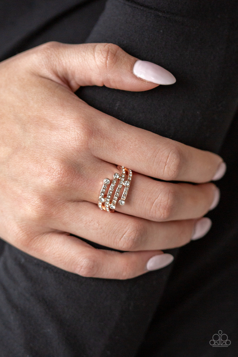 Paparazzi ♥ Casino CACHE - Rose Gold ♥ Ring