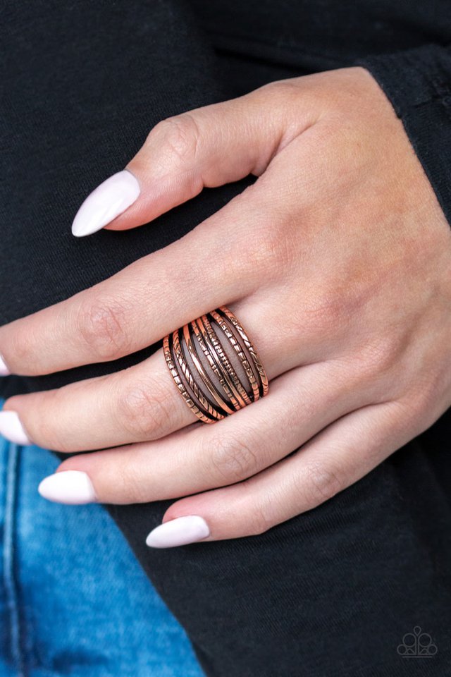 Paparazzi ♥ Basic Maverick - Copper ♥ Ring