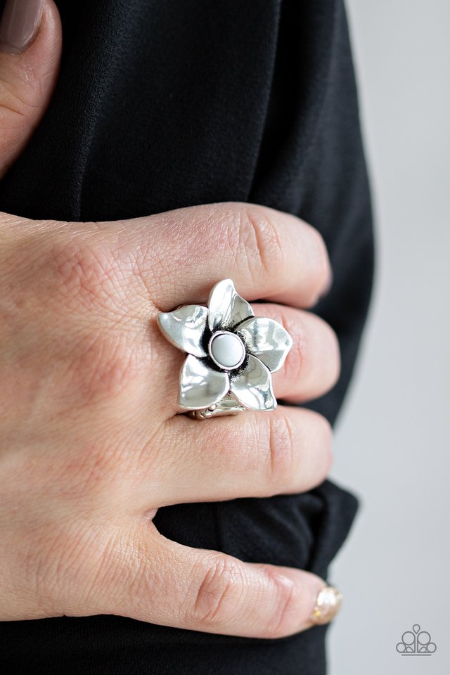 Paparazzi ♥ Ask For Flowers - White ♥ Ring