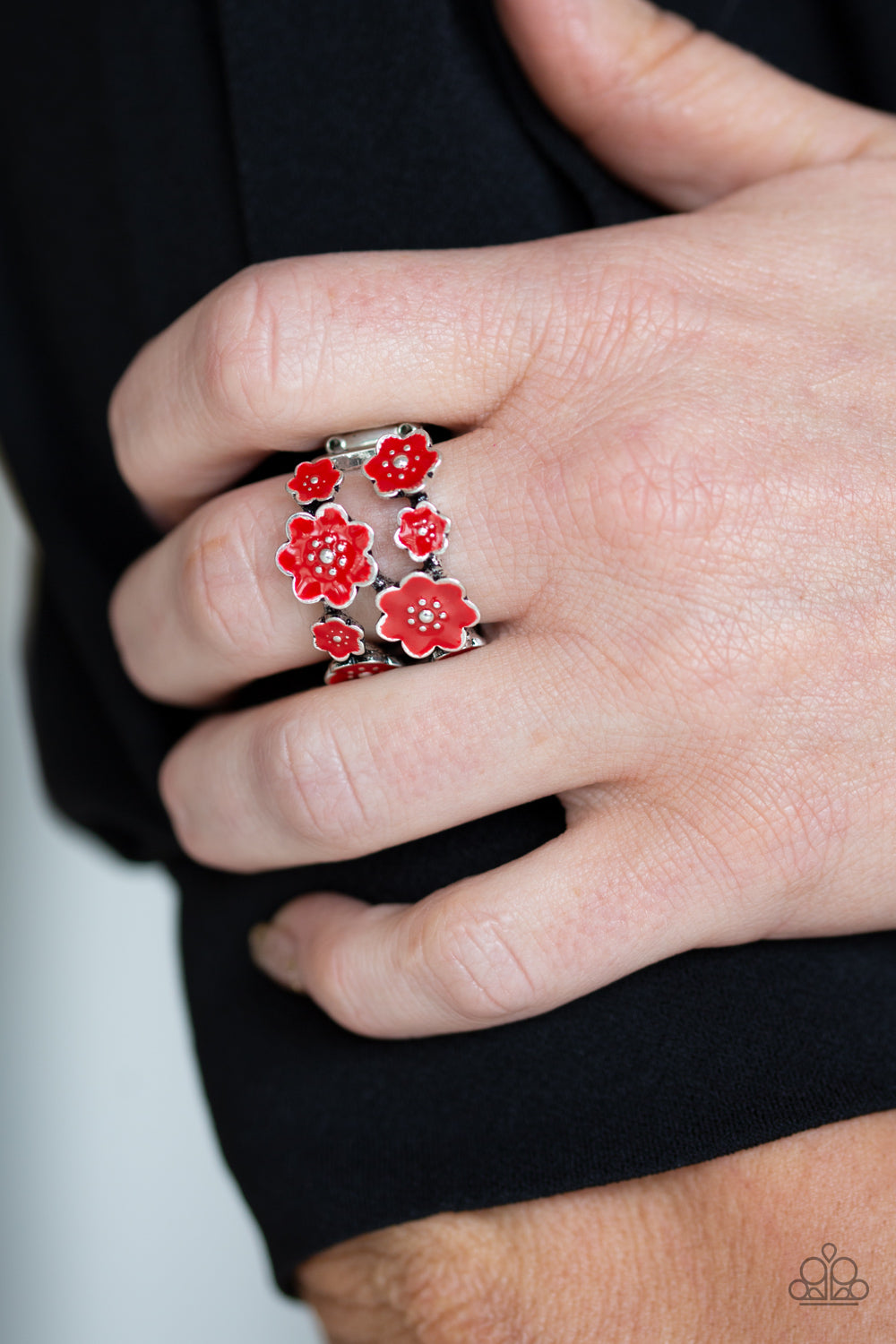 Paparazzi ♥ Floral Crowns - Red ♥ Ring