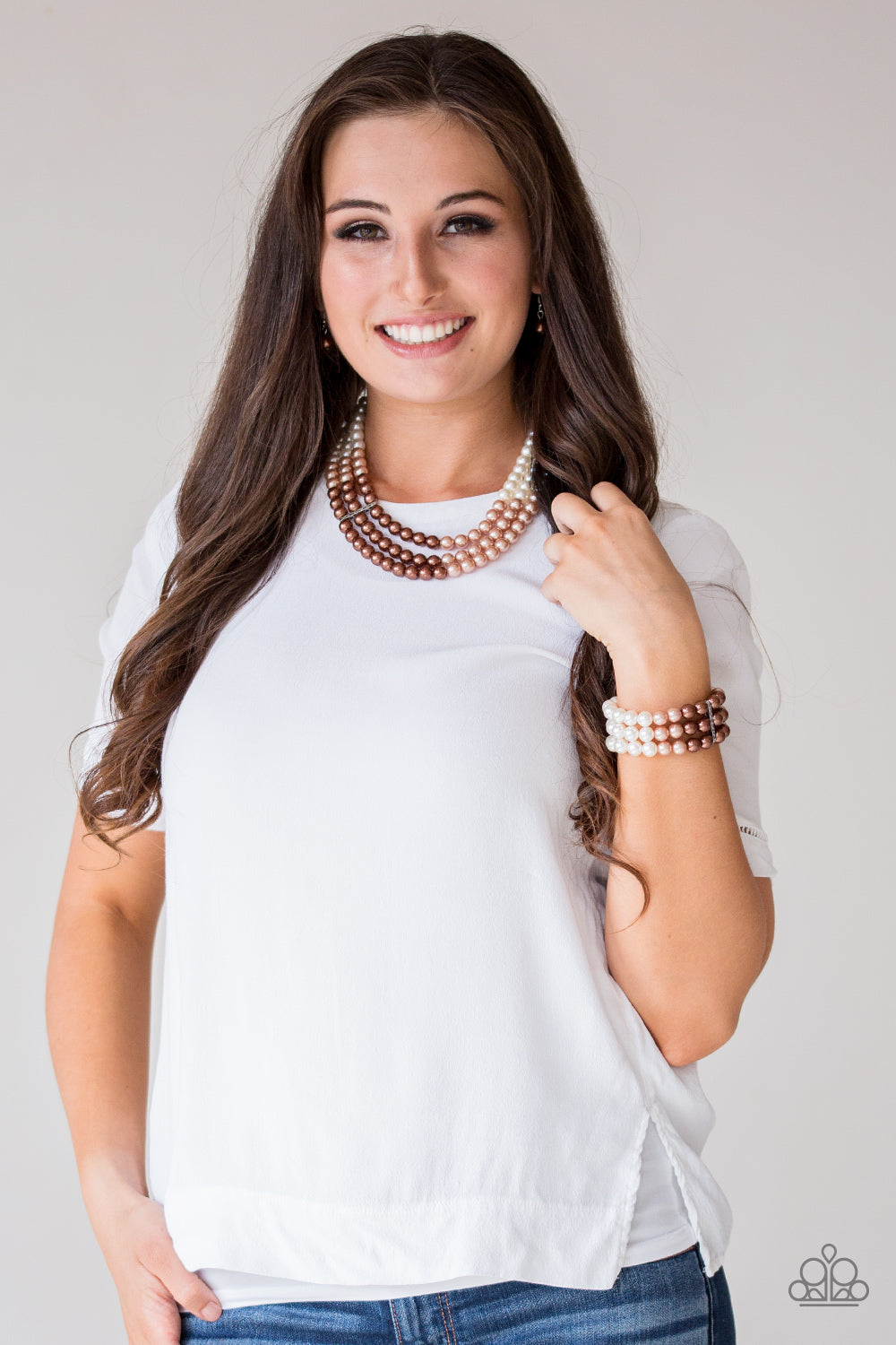 Paparazzi ♥ Times Square Starlet - Brown ♥ Necklace