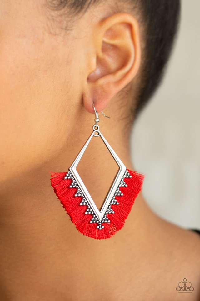 Paparazzi ♥ When In Peru - Red ♥ Earrings
