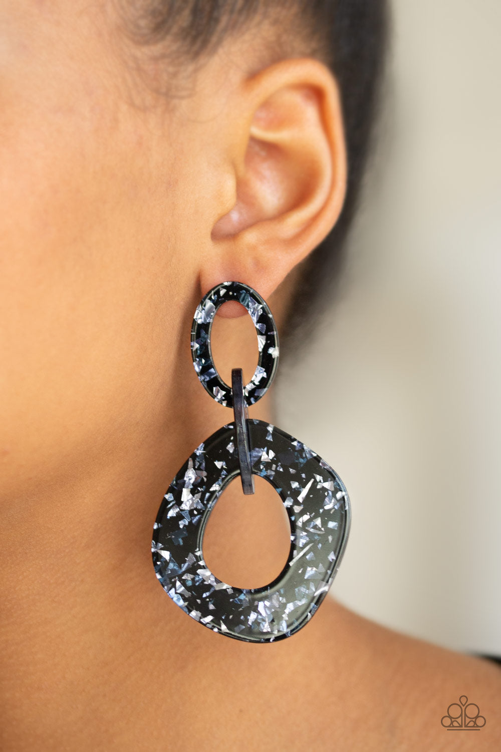 Paparazzi ♥ Confetti Congo - Blue ♥ Post Earrings