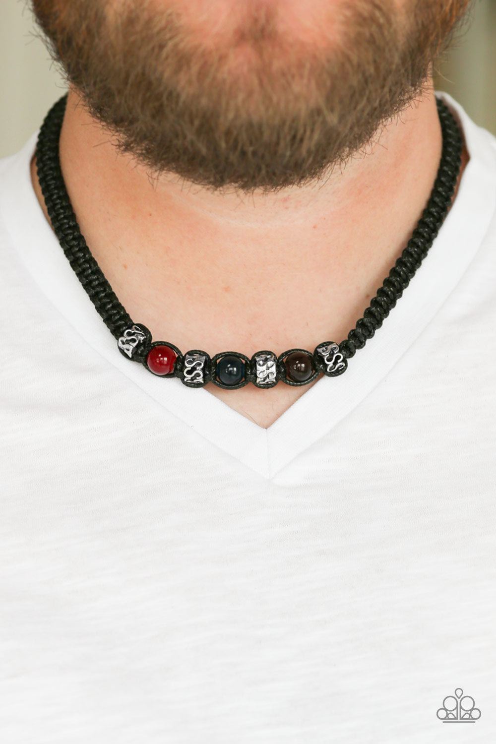 Paparazzi ♥ The Great ALP - Black ♥ Mens Necklace