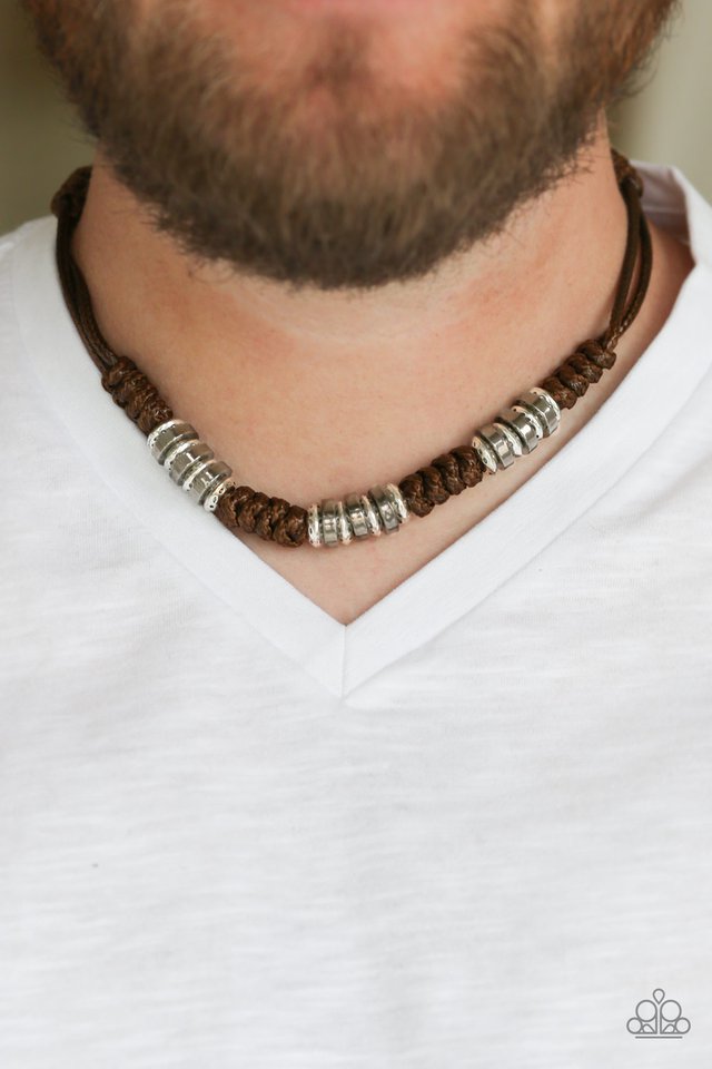 Paparazzi ♥ Lets Take A Ride - Brown ♥ Mens Necklace