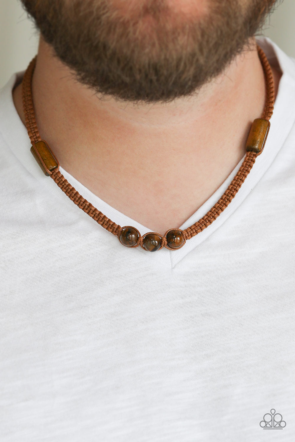 Paparazzi ♥ Honolulu Hustler - Brown ♥ Mens Necklace