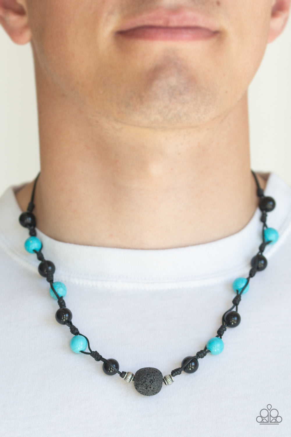 Paparazzi ♥ Desert Guide - Blue ♥ Mens Necklace