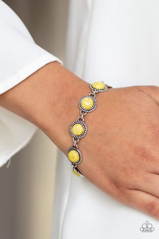 Paparazzi ♥ Carved In SANDSTONE - Yellow ♥ Bracelet