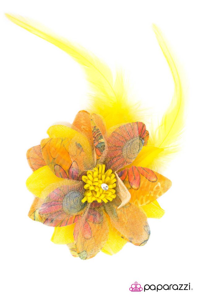 Paparazzi ♥ Flair for the Dramatic - Yellow ♥ Hair Clip
