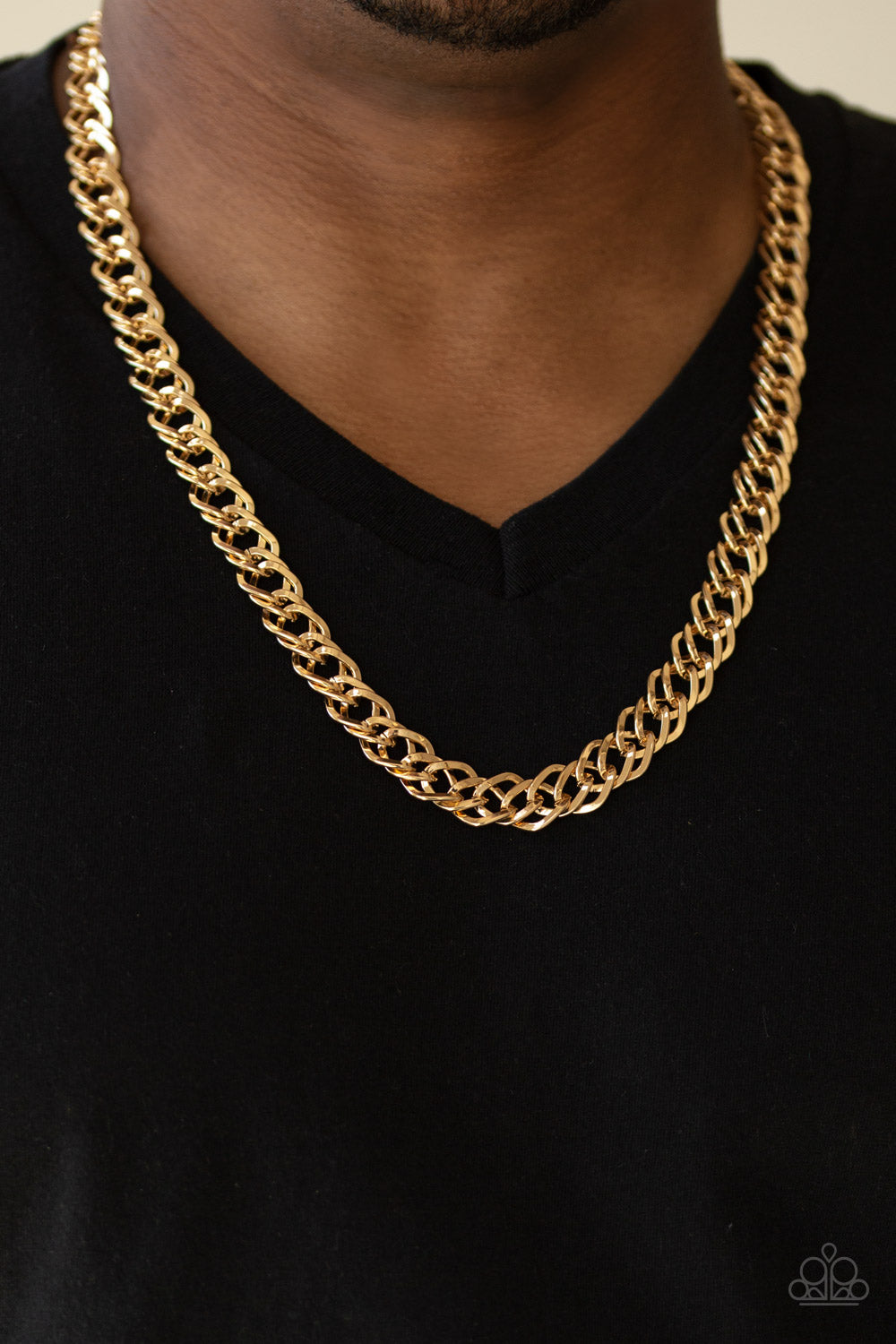 Paparazzi ♥ Undefeated - Gold ♥ Mens Necklace