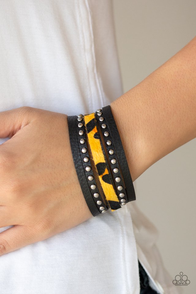 Paparazzi ♥ Born To Be WILDCAT - Yellow ♥ Bracelet