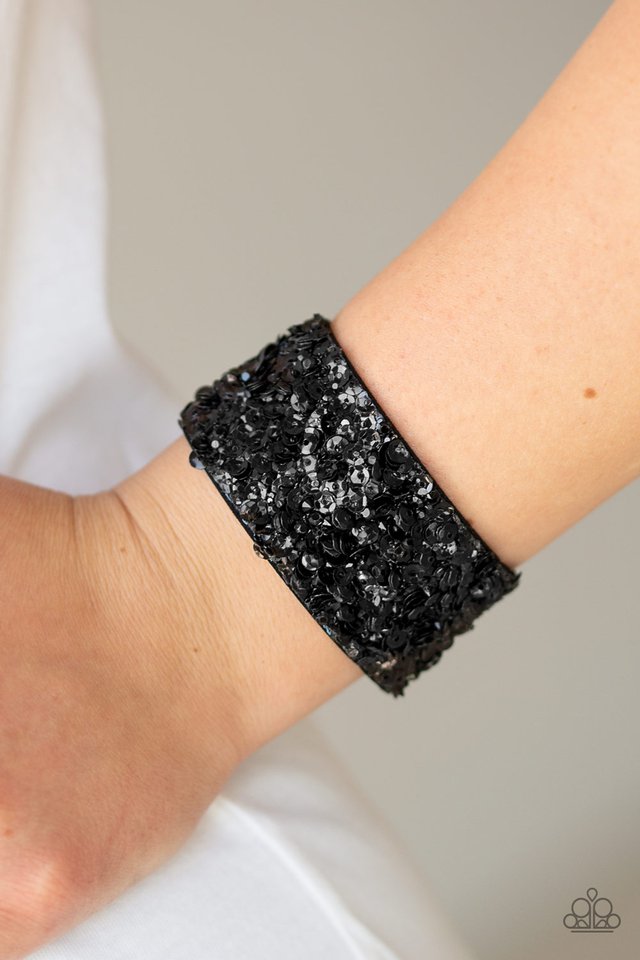 Paparazzi ♥ Starry Sequins - Black ♥ Bracelet