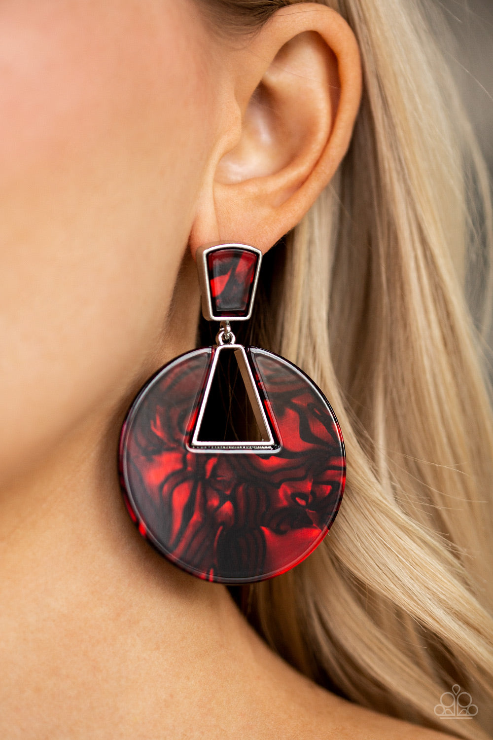 Paparazzi ♥ Let HEIR Rip! - Red ♥ Post Earrings