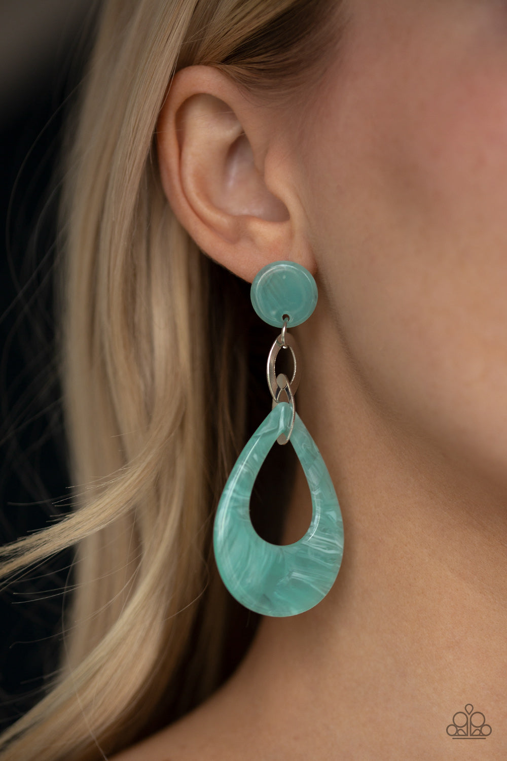 Paparazzi ♥ Beach Oasis - Blue ♥ Post Earrings
