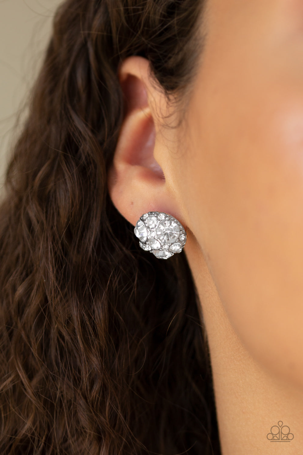 Paparazzi ♥ Diamond Daze - White ♥ Post Earrings
