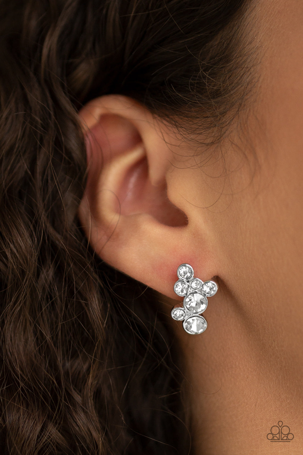 Paparazzi ♥ Treasure Treat - White ♥ Post Earrings