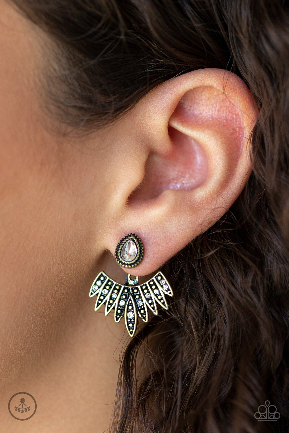 Paparazzi ♥ Wing Fling - Brass ♥ Post Earrings
