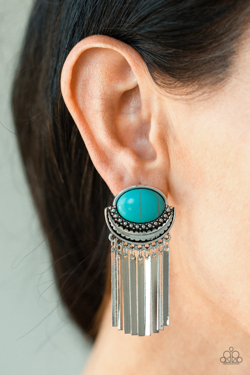Paparazzi ♥ Monsoon Season - Blue ♥ Post Earrings