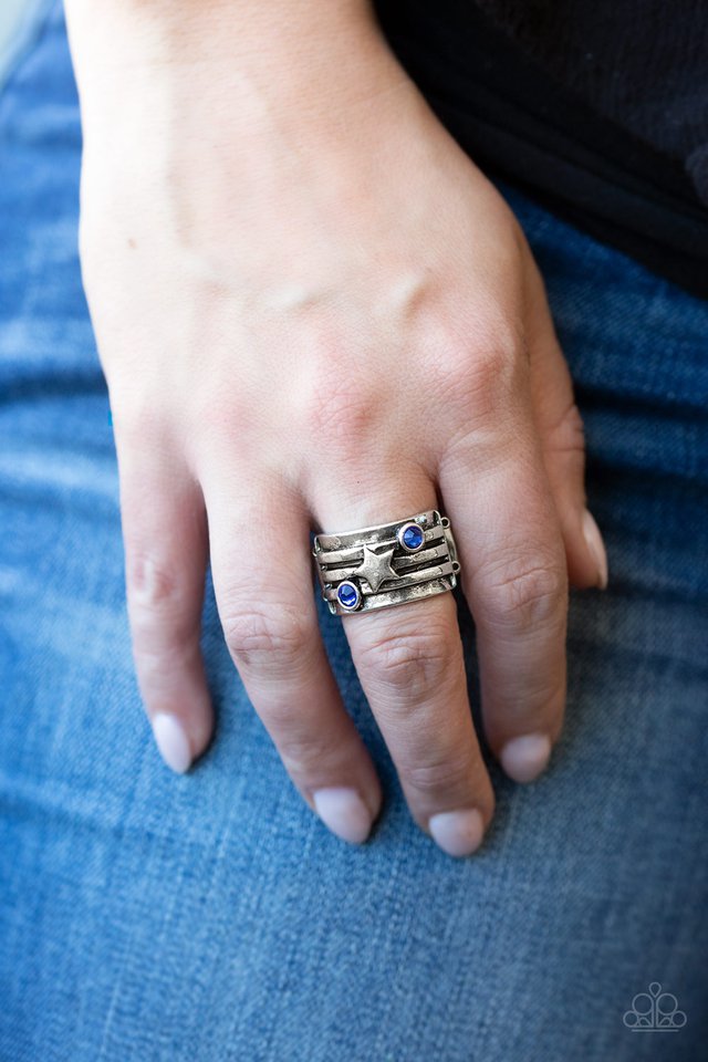 Paparazzi ♥ Stars and Stripes - Blue ♥ Ring