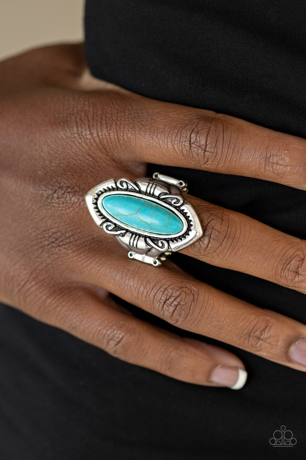 Paparazzi ♥ Santa Fe Serenity - Blue ♥ Ring