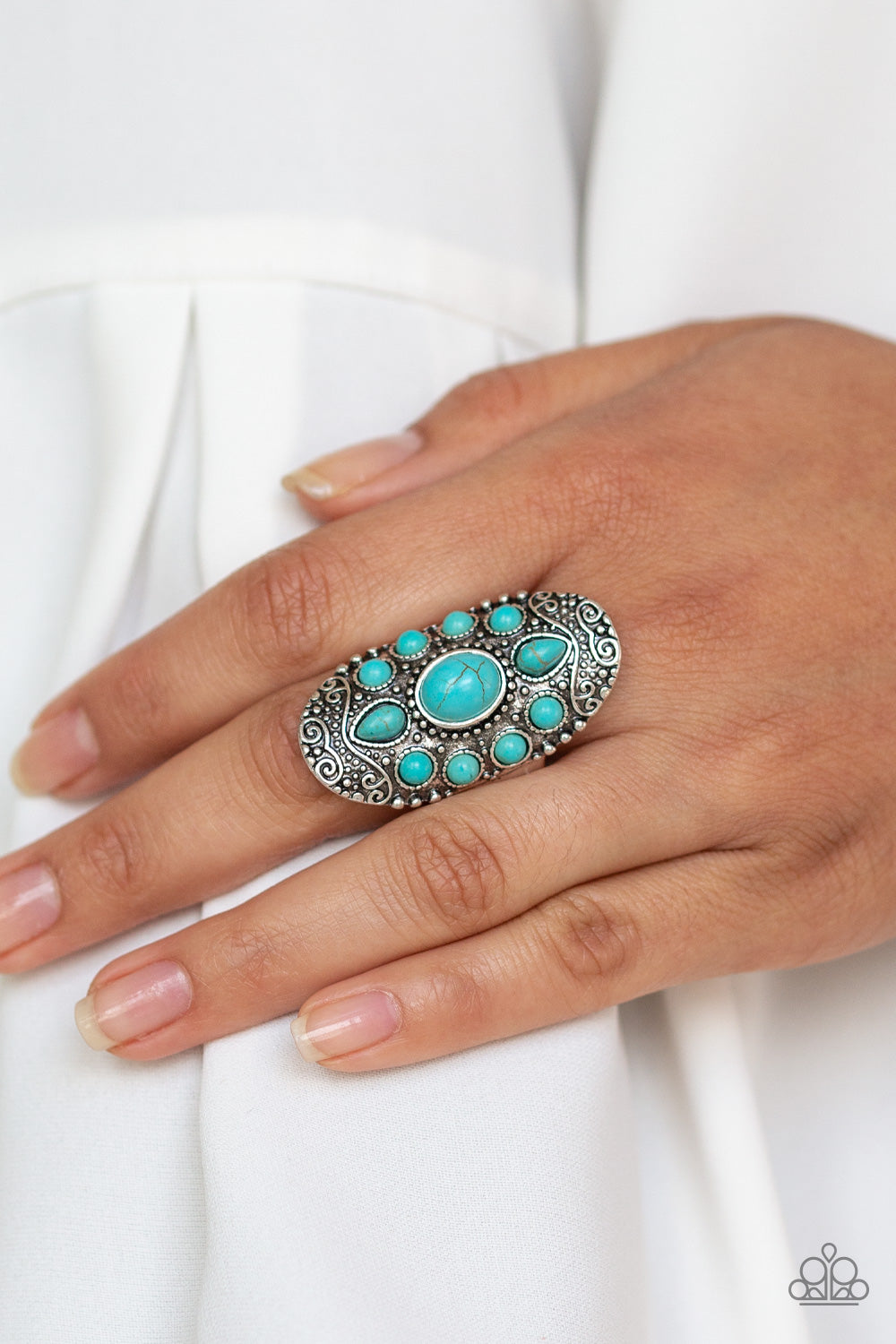 Paparazzi ♥ Stone Sunrise - Blue ♥ Ring