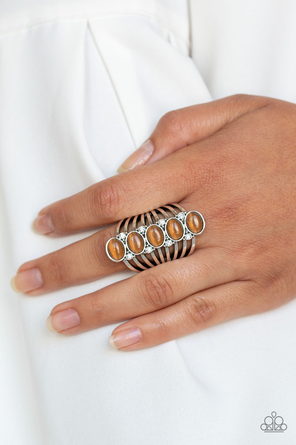 Paparazzi ♥ BLING Your Heart Out - Brown ♥ Ring