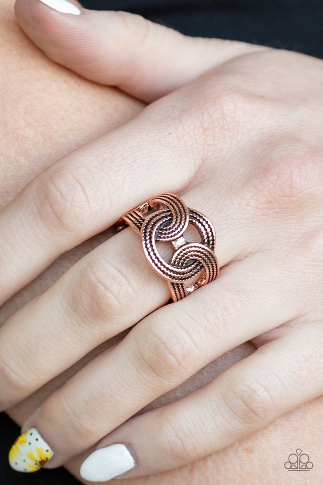 Paparazzi ♥ Join Forces - Copper ♥ Ring