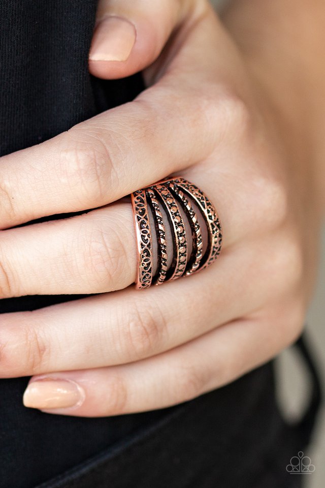 Paparazzi ♥ Textile Bliss - Copper ♥ Ring
