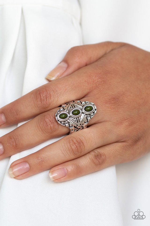 Paparazzi ♥ Mayan Motif - Green ♥ Ring