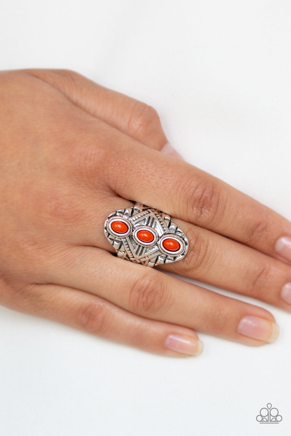 Paparazzi ♥ Mayan Motif - Orange ♥ Ring