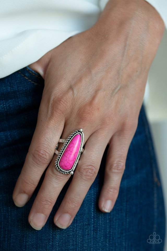Paparazzi ♥ Pioneer Plains - Pink ♥ Ring