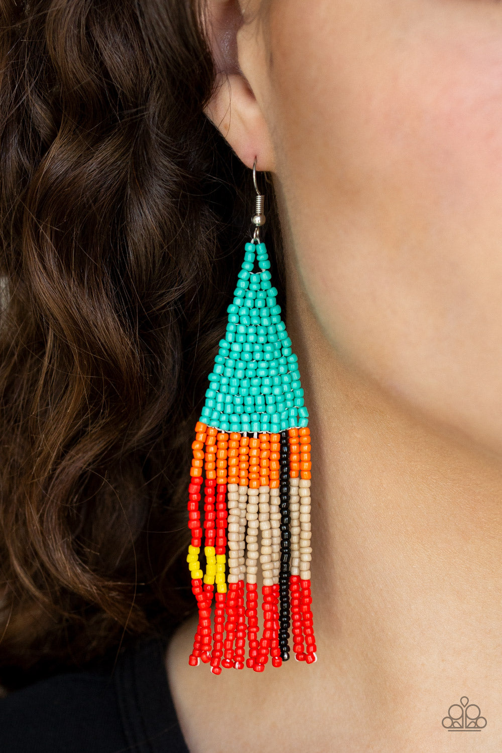 Paparazzi ♥ Beaded Boho - Blue ♥ Earrings