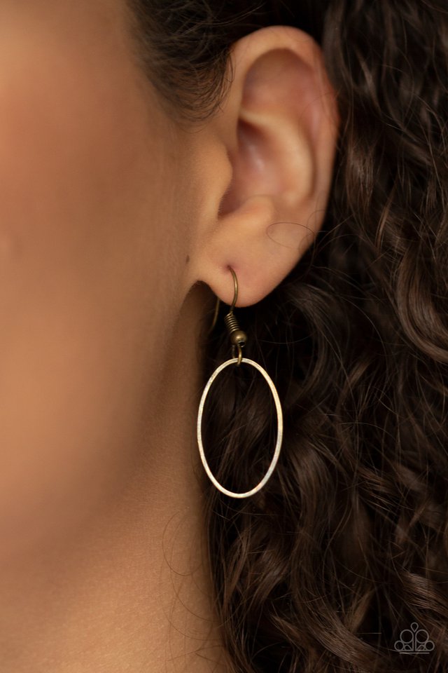 Paparazzi ♥ All OVAL Town - Brass ♥ Necklace