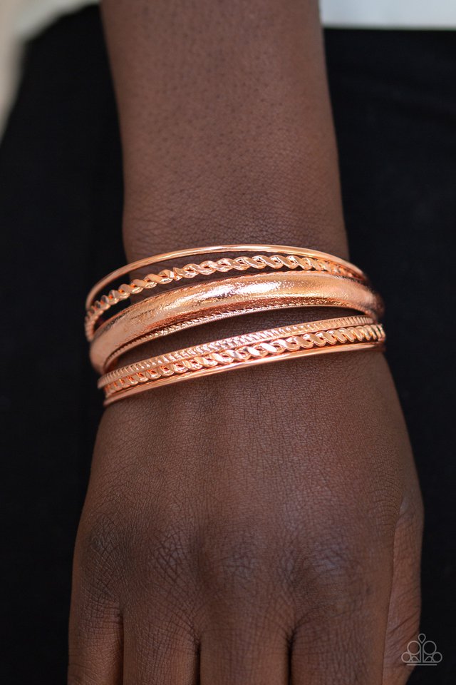 Paparazzi ♥ CLIQUE Here - Copper ♥ Bracelet